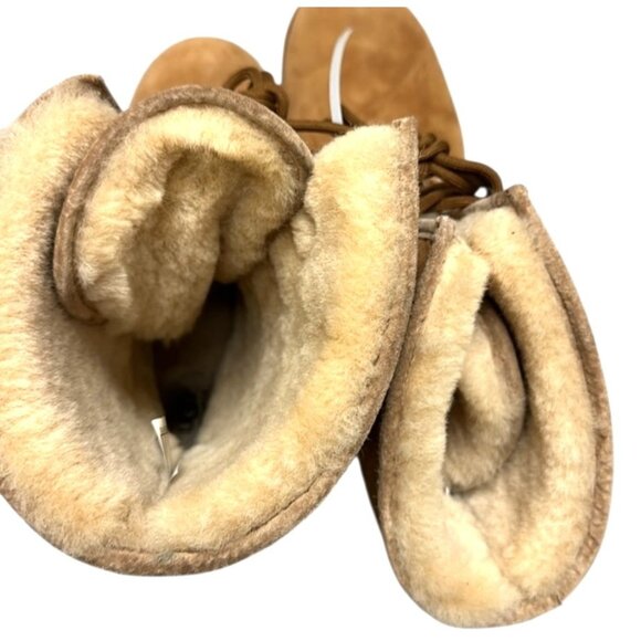 UGG Womens Sz10 Versatile Lace-Up "Rommy" Shearling-Lined Brown Suede Boots - Picture 10 of 10